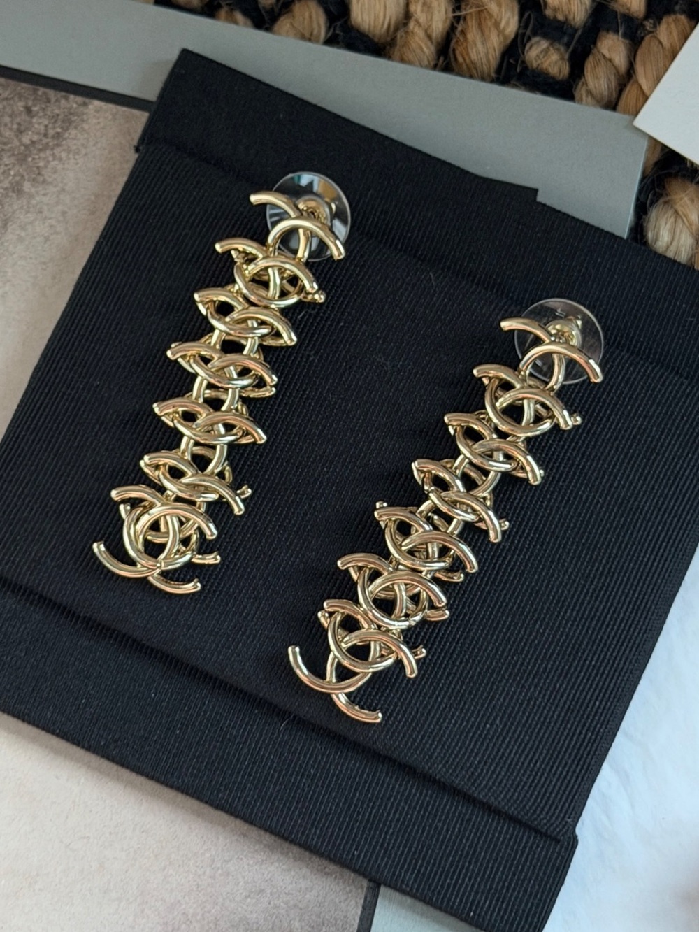 Metiers d’art 2026 Cascading Interlocking Logo Earrings